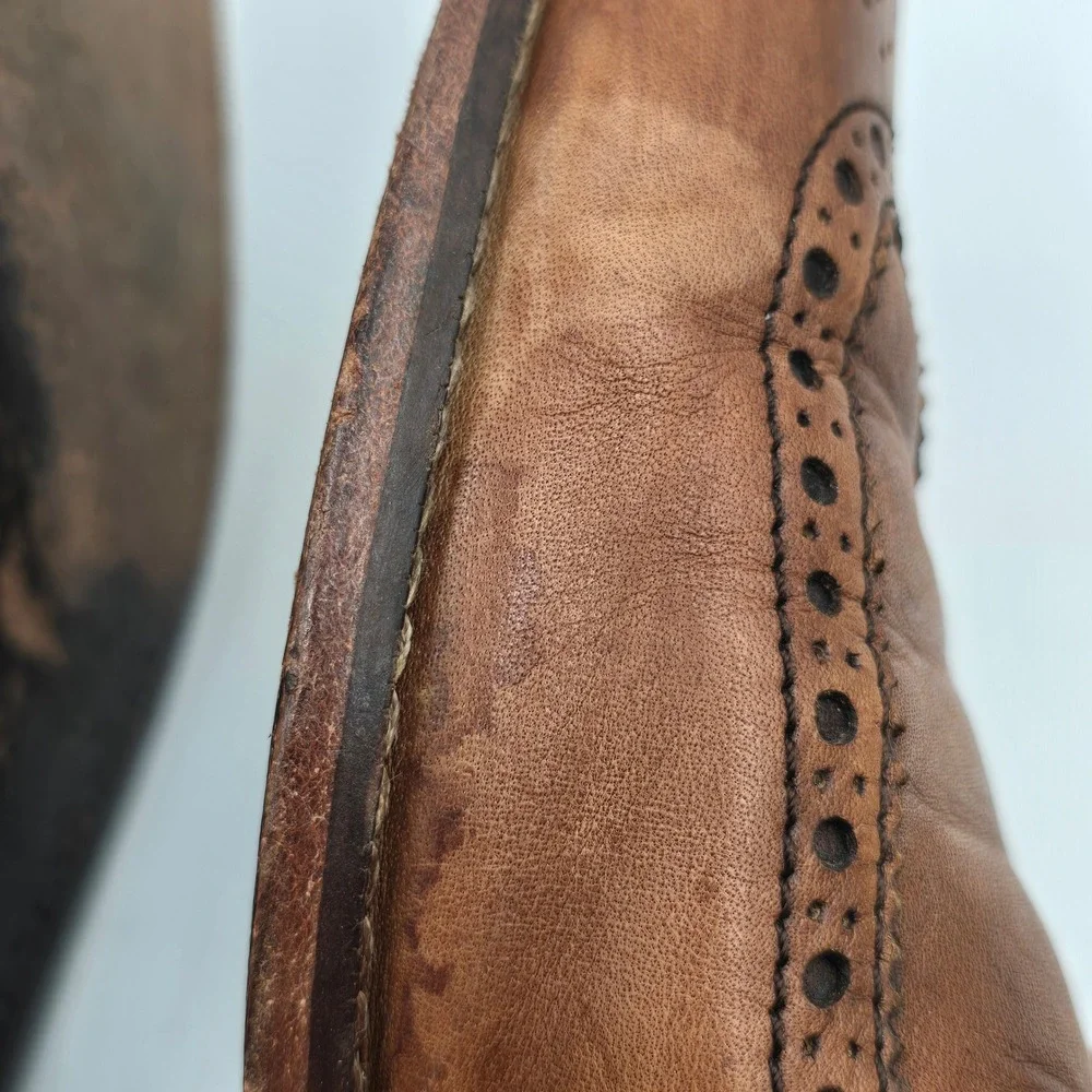 Cole Haan Mens Air Giraldo Wingtip Oxford Shoes Size 11 M  British Tan Leather